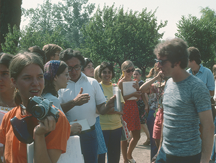 Dr. Ed Best with crowd