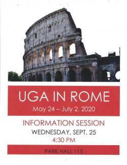 Poster of Coloseum UGA in Rome Information Session