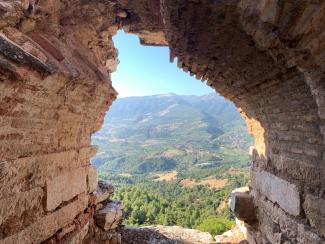 View from late antique fortifications at Sardis, Western Turkey. Photo credit: Jordan Pickett