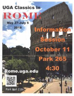Poster for Study Abroad in Rome Information Session