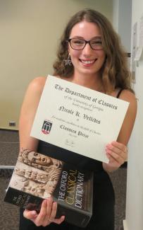 Photo of Classics Prize winner Nicole K. Vellidis