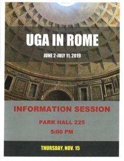 UGA in Rome Information Session Poster