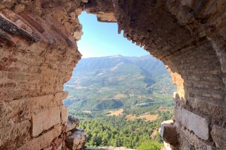 View from late antique fortifications at Sardis, Western Turkey. Photo credit: Jordan Pickett