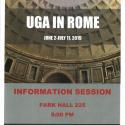 UGA in Rome Information Session Poster